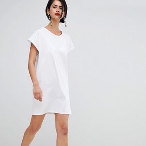 Stradivarius White Cotton Shirt Dress